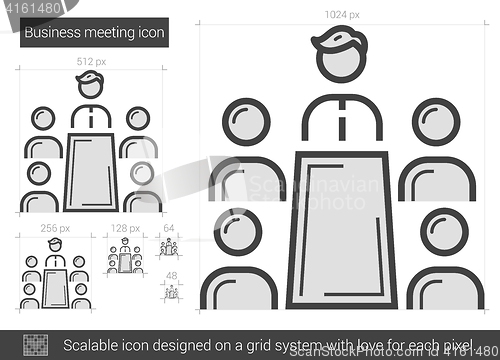 Image of Business meeting line icon.