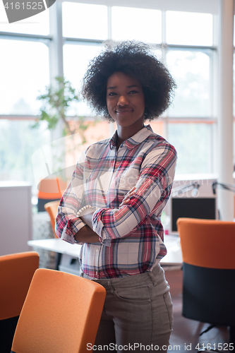 Image of Portrait of a young black  casual business woman