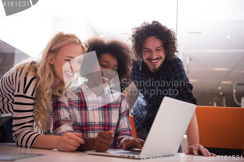 Image of Multiethnic startup business team on meeting