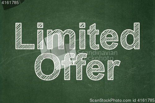 Image of Business concept: Limited Offer on chalkboard background