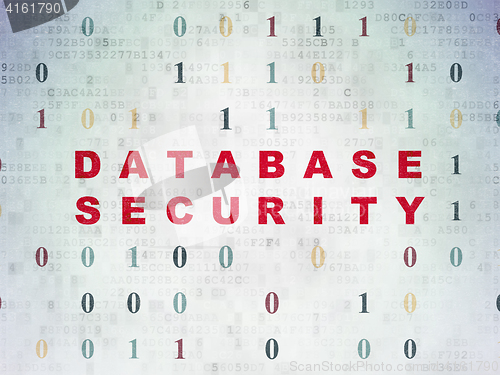 Image of Safety concept: Database Security on Digital Data Paper background