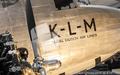 Image of LELYSTAD, THE NETHERLANDS - JUNE 9; Vintage logo of the dutch KL