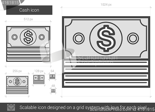 Image of Cash line icon.