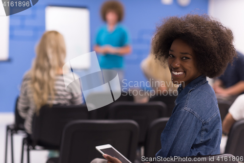 Image of Portrait informal African American business woman