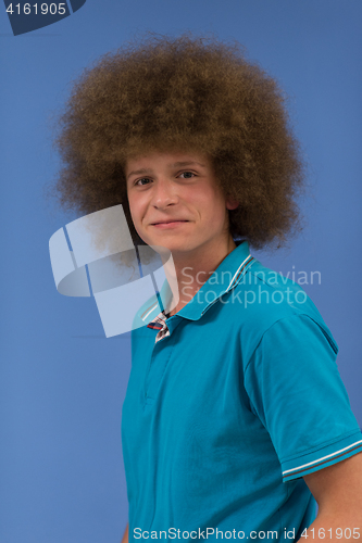 Image of Man with funky hairstyle