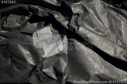 Image of Thick Black Paper Crumpled Up