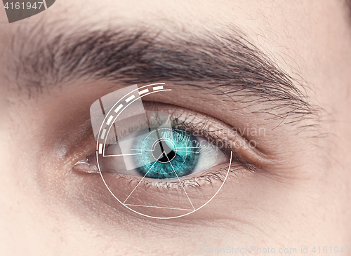 Image of Digital Eye of a young man