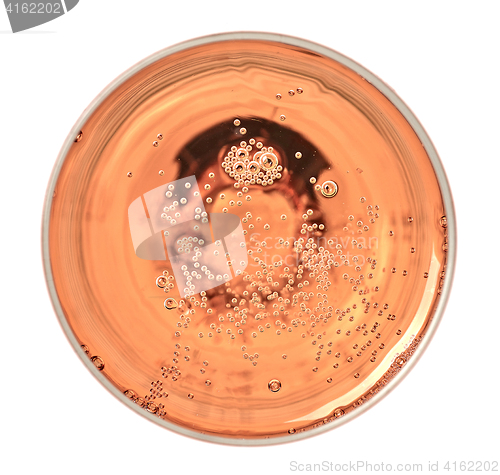 Image of glass of pink champagne