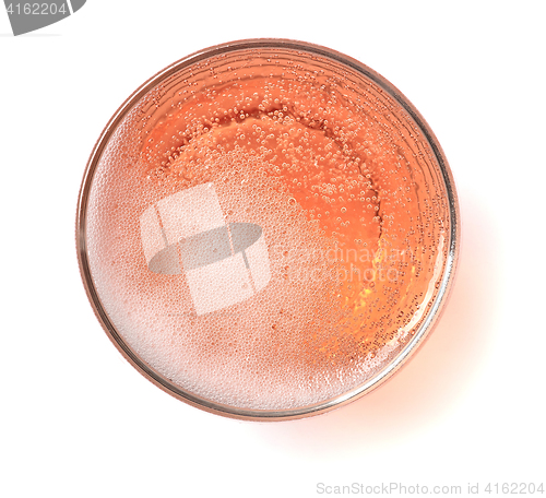Image of glass of pink champagne