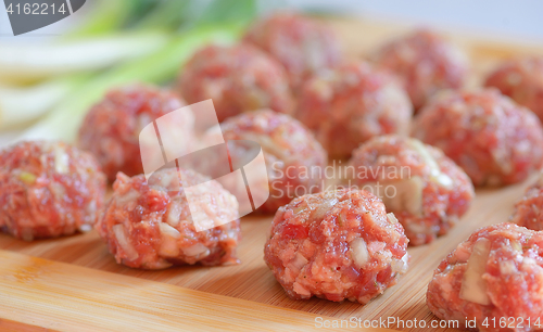 Image of Raw Uncooked Meatballs