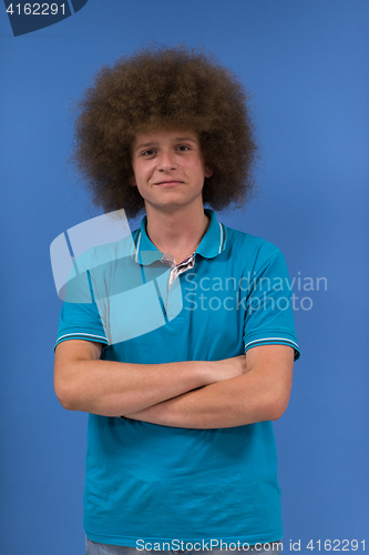 Image of Man with funky hairstyle