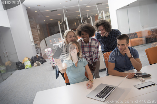 Image of Multiethnic startup business team on meeting