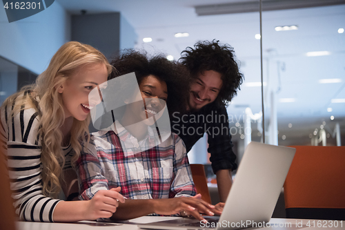 Image of Multiethnic startup business team on meeting