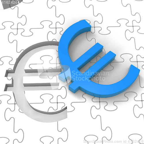 Image of Euro Puzzle Showing Europe Finances