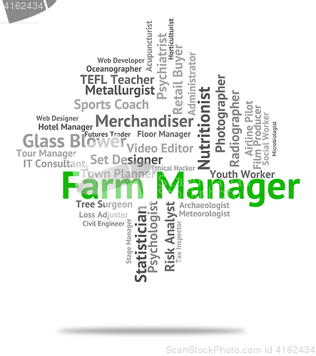 Image of Farm Manager Means Farmed Supervisor And Employee