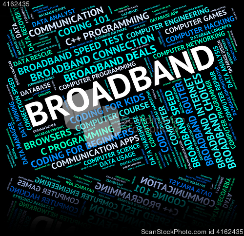 Image of Broadband Word Means World Wide Web And Communicate