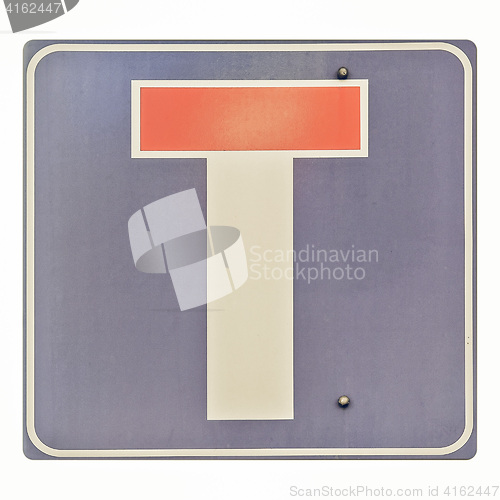 Image of Vintage looking Traffic sign