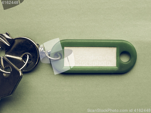 Image of Vintage looking Green keyring