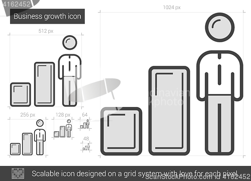 Image of Business growth line icon.