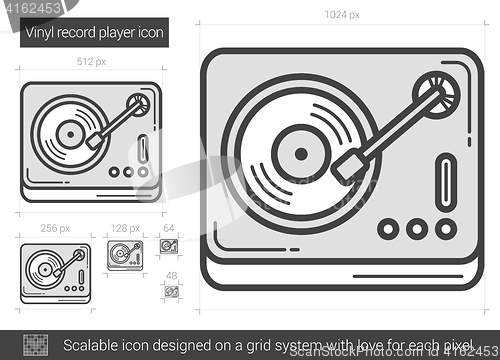 Image of Vinyl record player line icon.