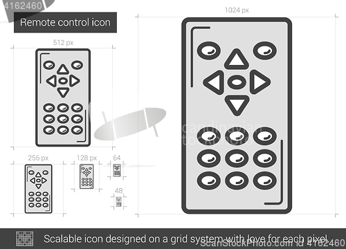 Image of Remote control line icon.