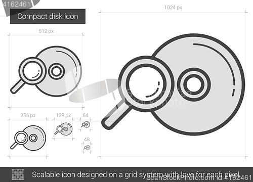 Image of Compact disk line icon.