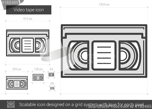 Image of Video tape line icon.