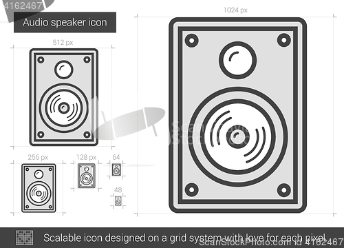 Image of Audio speaker line icon.