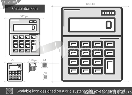 Image of Calculator line icon.