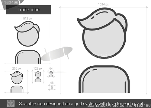 Image of Trader line icon.