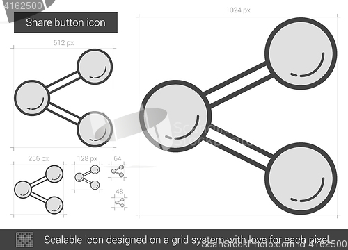 Image of Share button line icon.