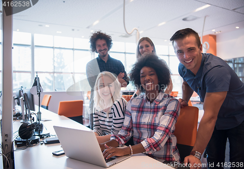 Image of Multiethnic startup business team