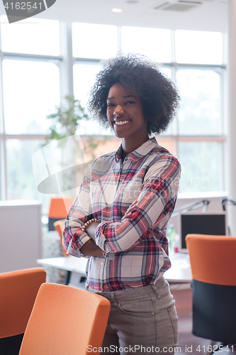 Image of Portrait of a young black  casual business woman