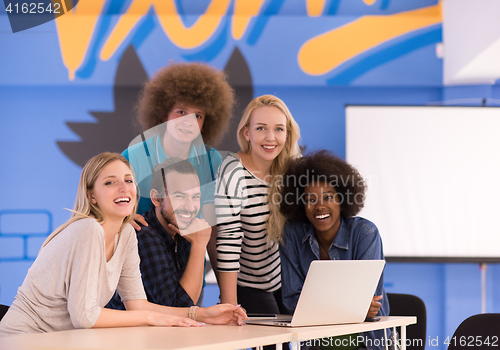 Image of Multiethnic startup business team on meeting