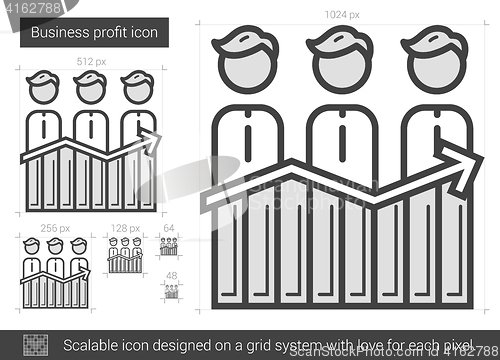 Image of Business profit line icon.