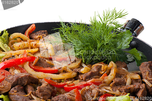 Image of traditional mexican beef fajitas