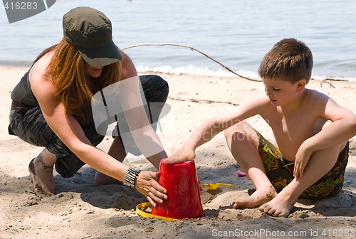 Image of Family time at the beach