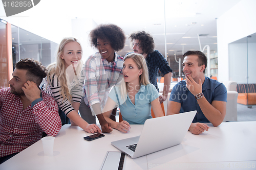 Image of Multiethnic startup business team on meeting