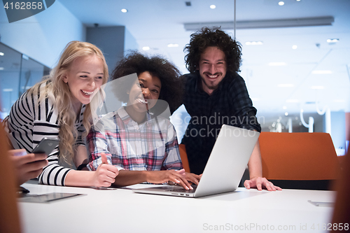 Image of Multiethnic startup business team on meeting