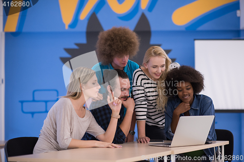 Image of Multiethnic startup business team on meeting
