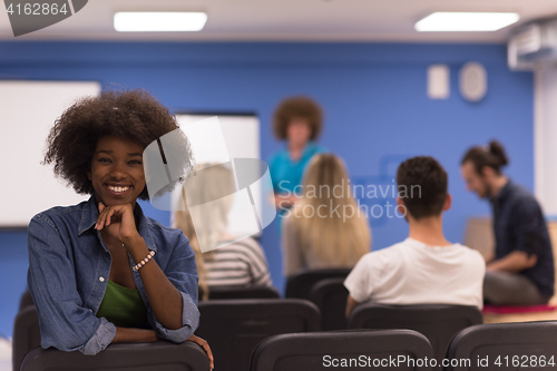Image of Portrait informal African American business woman