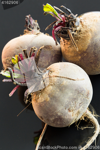 Image of Three farm fresh raw beetroot