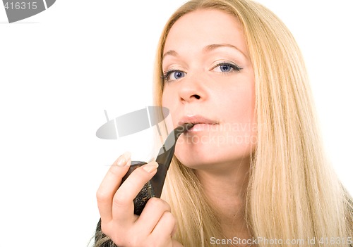 Image of woman with tobacco-pipe