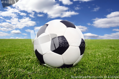 Image of soccer ball on grass