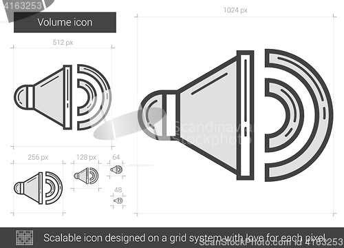 Image of Volume line icon.