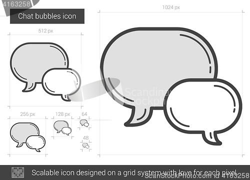 Image of Chat bubbles line icon.