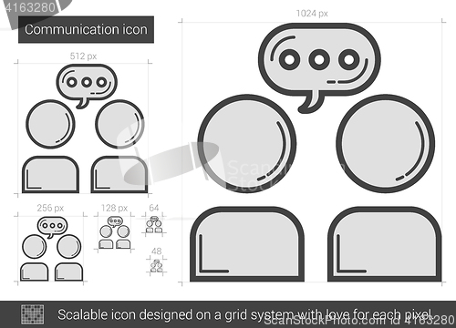 Image of Communication line icon.