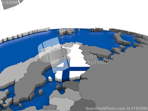 Image of Finland on 3D globe