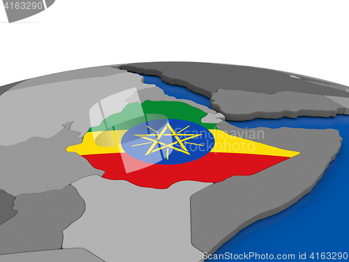 Image of Ethiopia on 3D globe