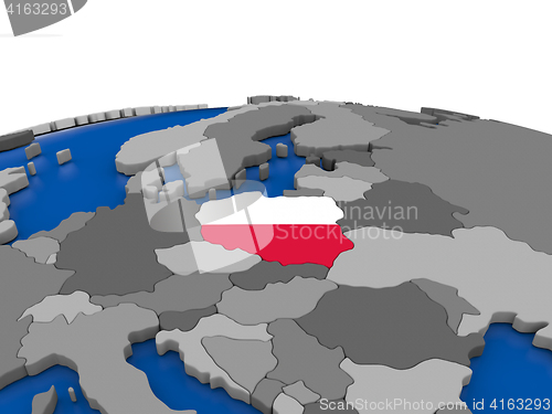 Image of Poland on 3D globe